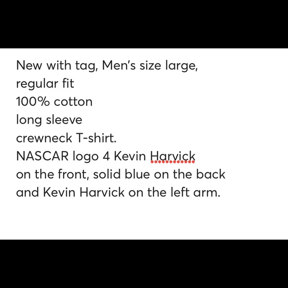 New 🖤💙 Kevin Harvick 4 NASCAR long sleeve t-shirt size L - Picture 10 of 11